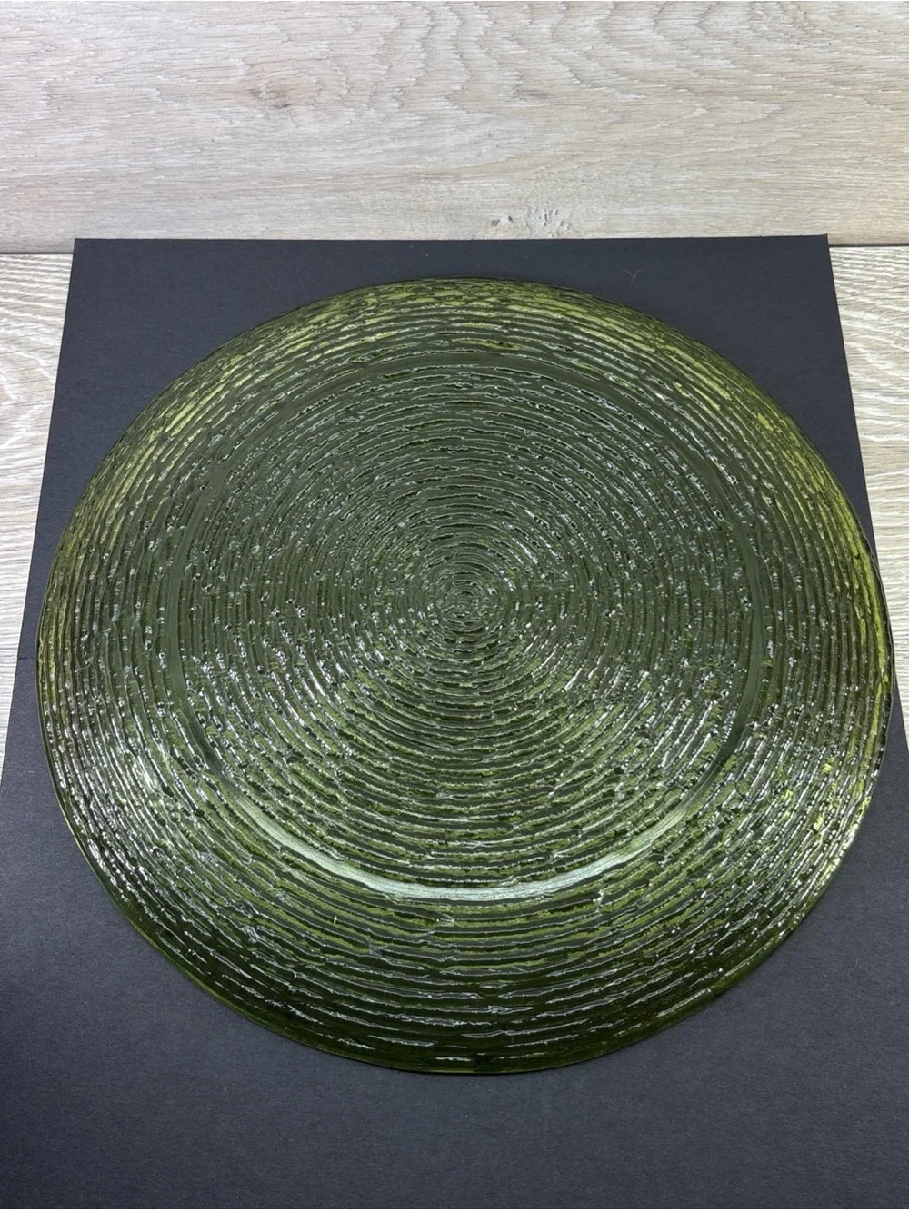 Vintage Anchor Hocking Avocado Soreno Green MCM Large Round  14